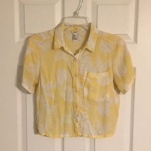 Yellow Hawaiian Floral Top
